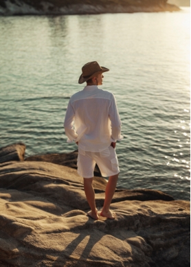 White Cotton Cargo Pants 