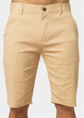 Beige Cotton Shorts