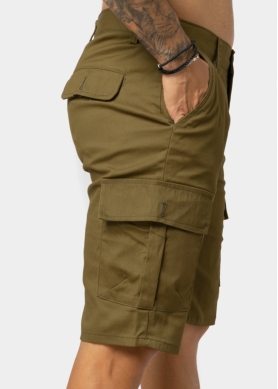 Khaki Cotton Cargo Shorts
