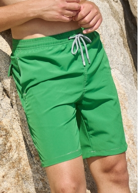 Dark Green Long Men Swimwear