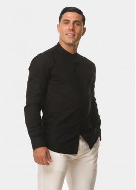 Mandarin linen black