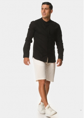 Mandarin linen black
