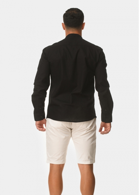 Mandarin linen black