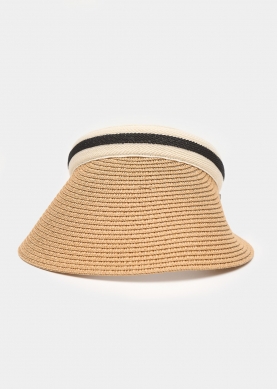 Beige straw headband 