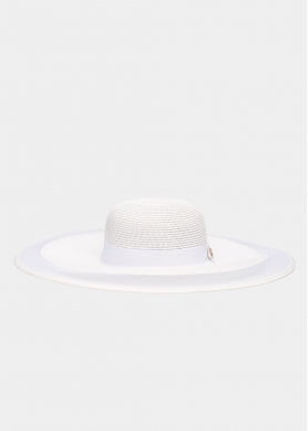 Total White Straw Hat 