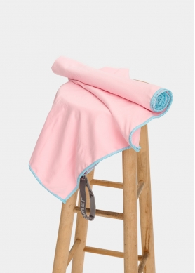 Pink microfiber towel