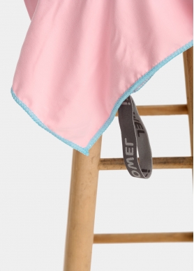 Pink microfiber towel