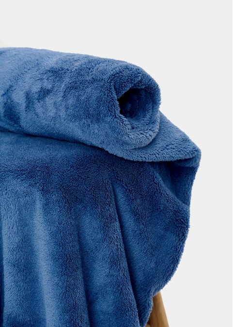 Navy blue fluffy towel