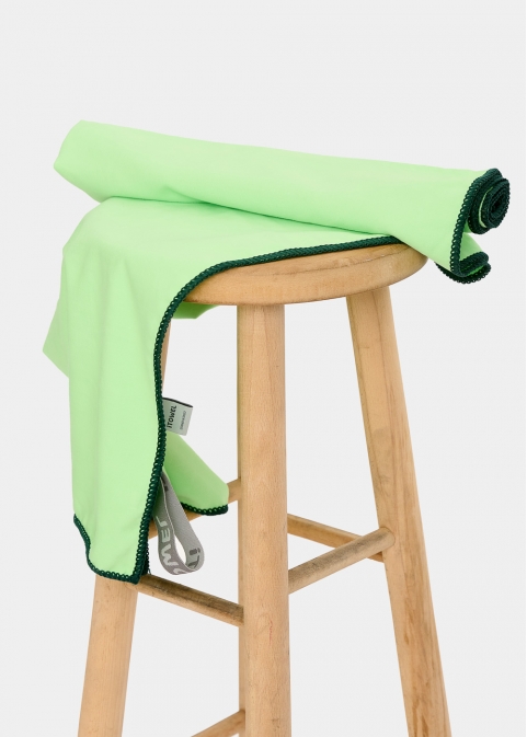 Light green microfiber towel
