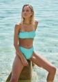 Ruffled Strapless Bikini Swimwear - Mint