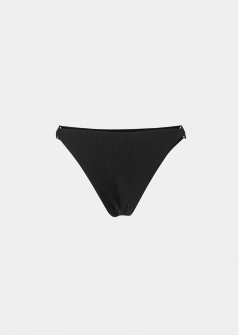 Capri Bikini Bottom - Black Rib