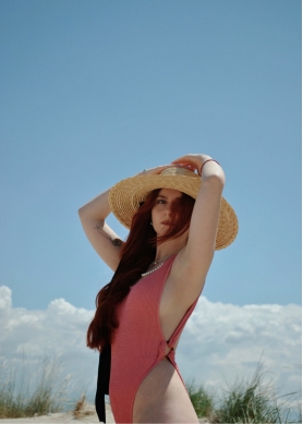 Tahiti One Piece - Pink Crinkle