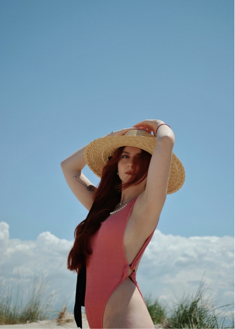 Tahiti One Piece - Pink Crinkle