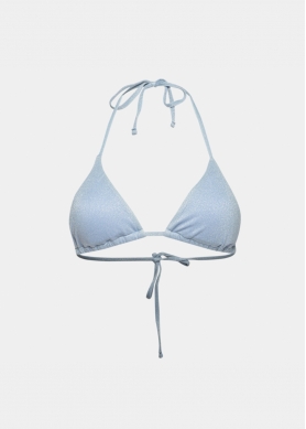 Cuba Bikini Top - Light Blue Shimmer