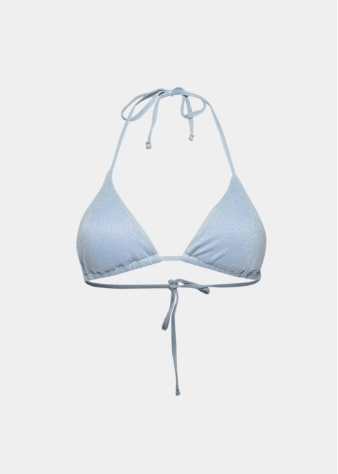 Cuba Bikini Top - Light Blue Shimmer