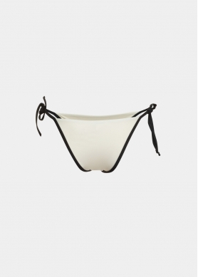 Aruba Bikini Bottom - Cream/Black Dacron