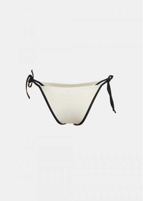 Aruba Bikini Bottom - Cream/Black Dacron