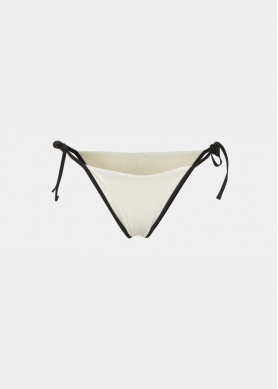 Aruba Bikini Bottom - Cream/Black Dacron
