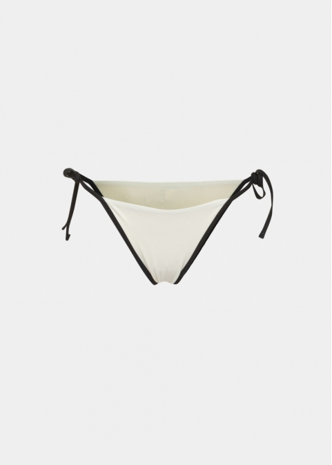 Aruba Bikini Bottom - Cream/Black Dacron