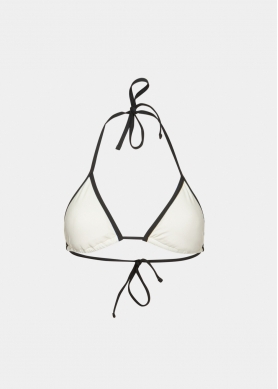 Aruba Bikini Top - Cream/Black Dacron