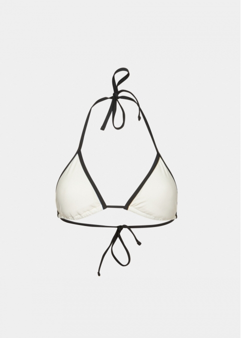 Aruba Bikini Top - Cream/Black Dacron