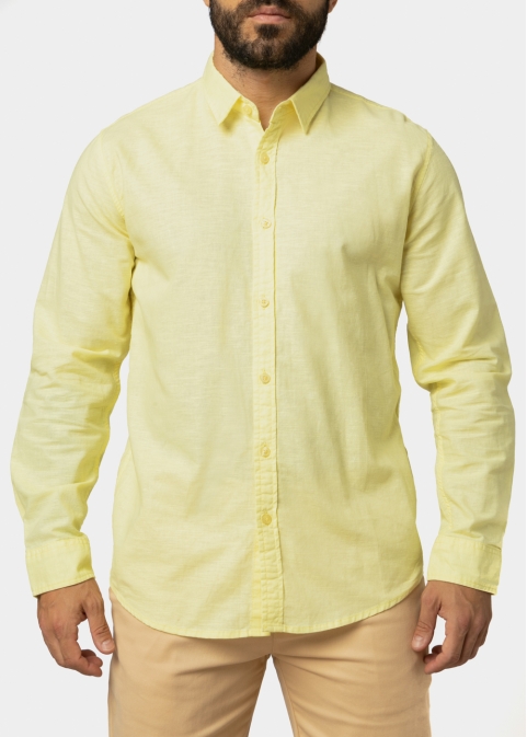 Linen - Cotton Yellow Shirt 