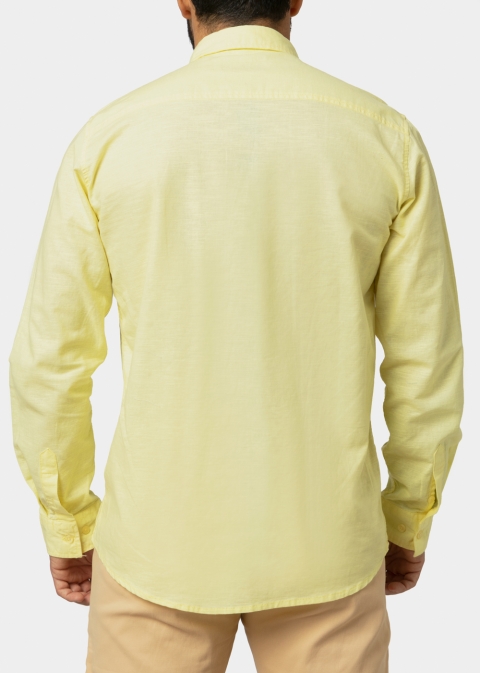 Linen - Cotton Yellow Shirt 