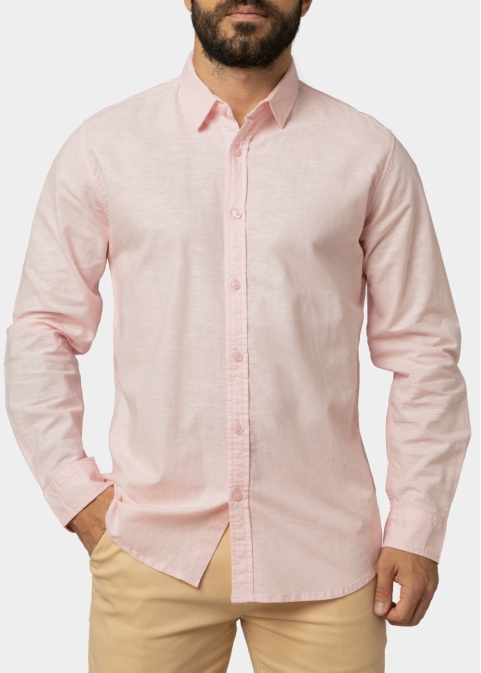 Linen - Cotton Light Pink Shirt 