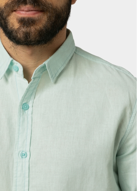 Linen - Cotton Mint Shirt 