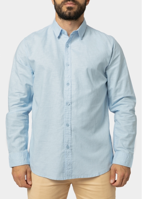 Linen - Cotton Light Blue Shirt 