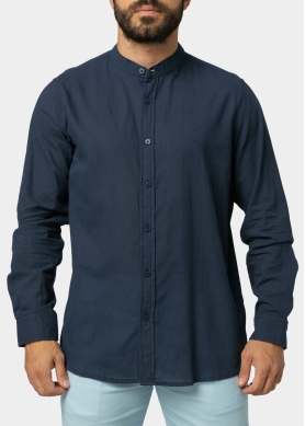 Navy Blue Mao Shirt 
