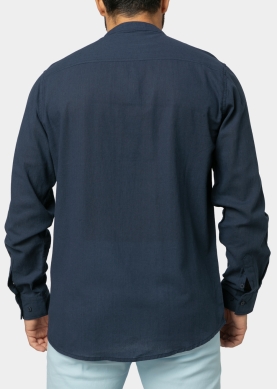 Navy Blue Mao Shirt 