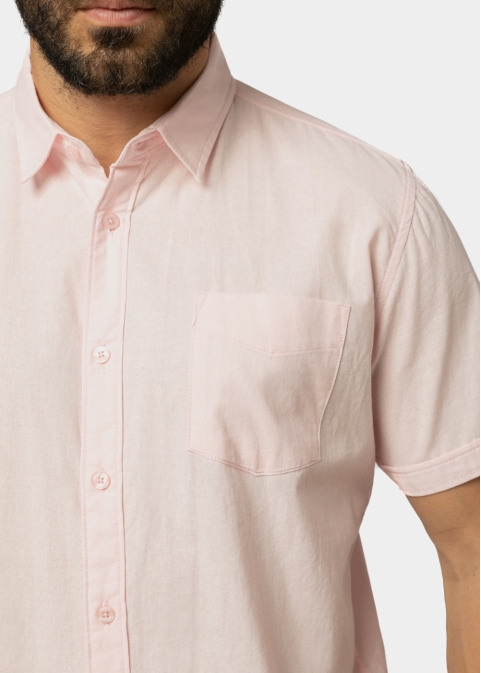 Light Pink Classic Shirt w/ Short Sleeves