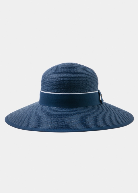 Navy Straw Hat w/ navy hatband