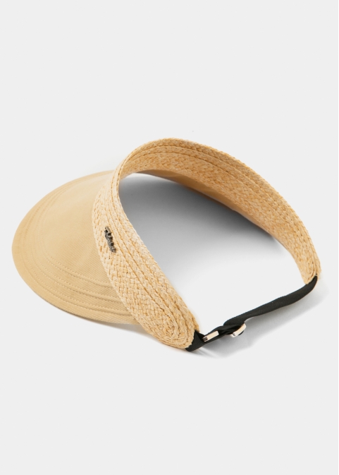 Beige Raffia Headband 