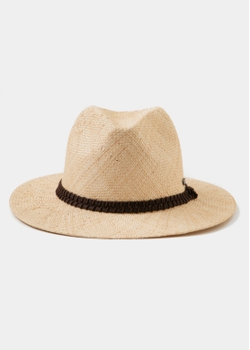 Natural Panama Hat w/Brown Detail