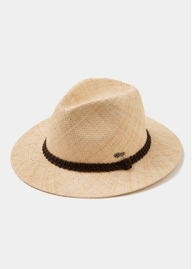 Natural Panama Hat w/Brown Detail