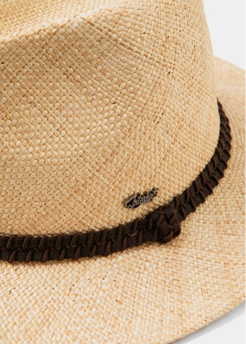 Natural Panama Hat w/Brown Detail