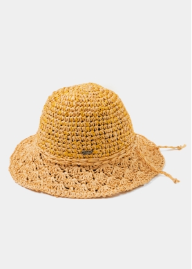 Total Brown Bucket Style Straw Hat