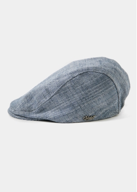 Blue Linen Men's Cap 