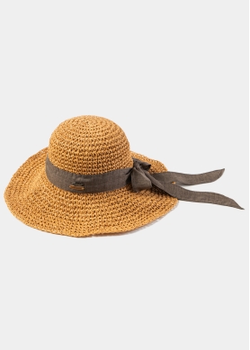 Orange Brown Hand Knitted Hat