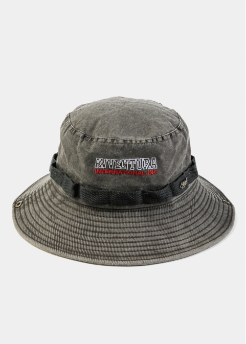 Grey Washed Cotton Bucket Hat