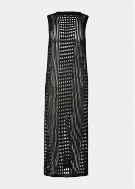 Black Knitted Beachwear w/ Side Tears
