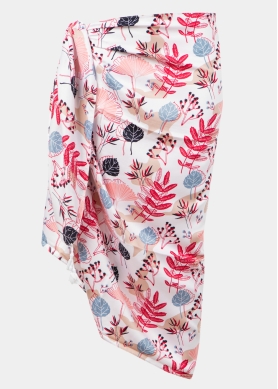 Red pareo w/ leaves design