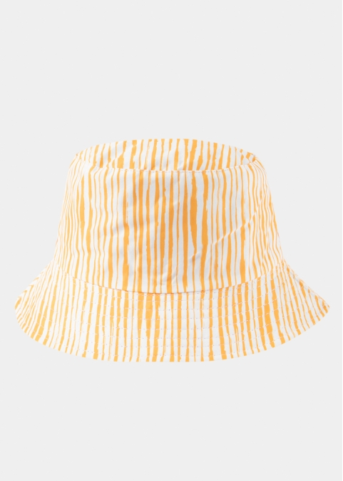 Double-Faced Bucket Hat Orange Lines & Red