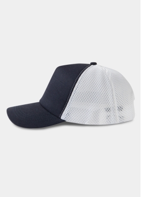 Navy Blue & White Puffy Cap