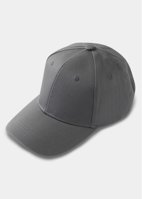 Grey Plain Cap