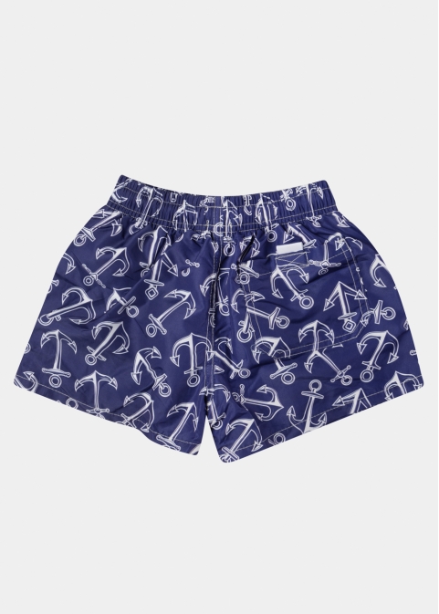 Blue Boys Swimwear w/ Anchors Pattern