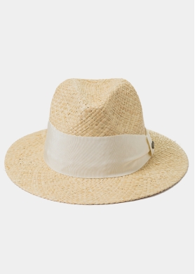 Raffia Panama Style Hat w/ Ecru Hatband