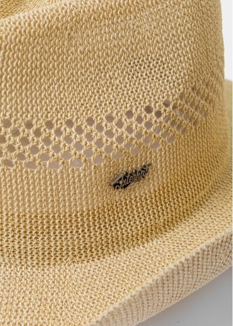 Beige Knitted Cowboy Hat
